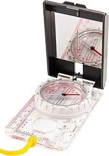 Sighting Compass Mirror Adjustable Declination - Lensatic Military Compass Hiking - Tactical Army Compass Survival Navigation Hunting - Tritium Compass Military Grade style Camping Backpacking