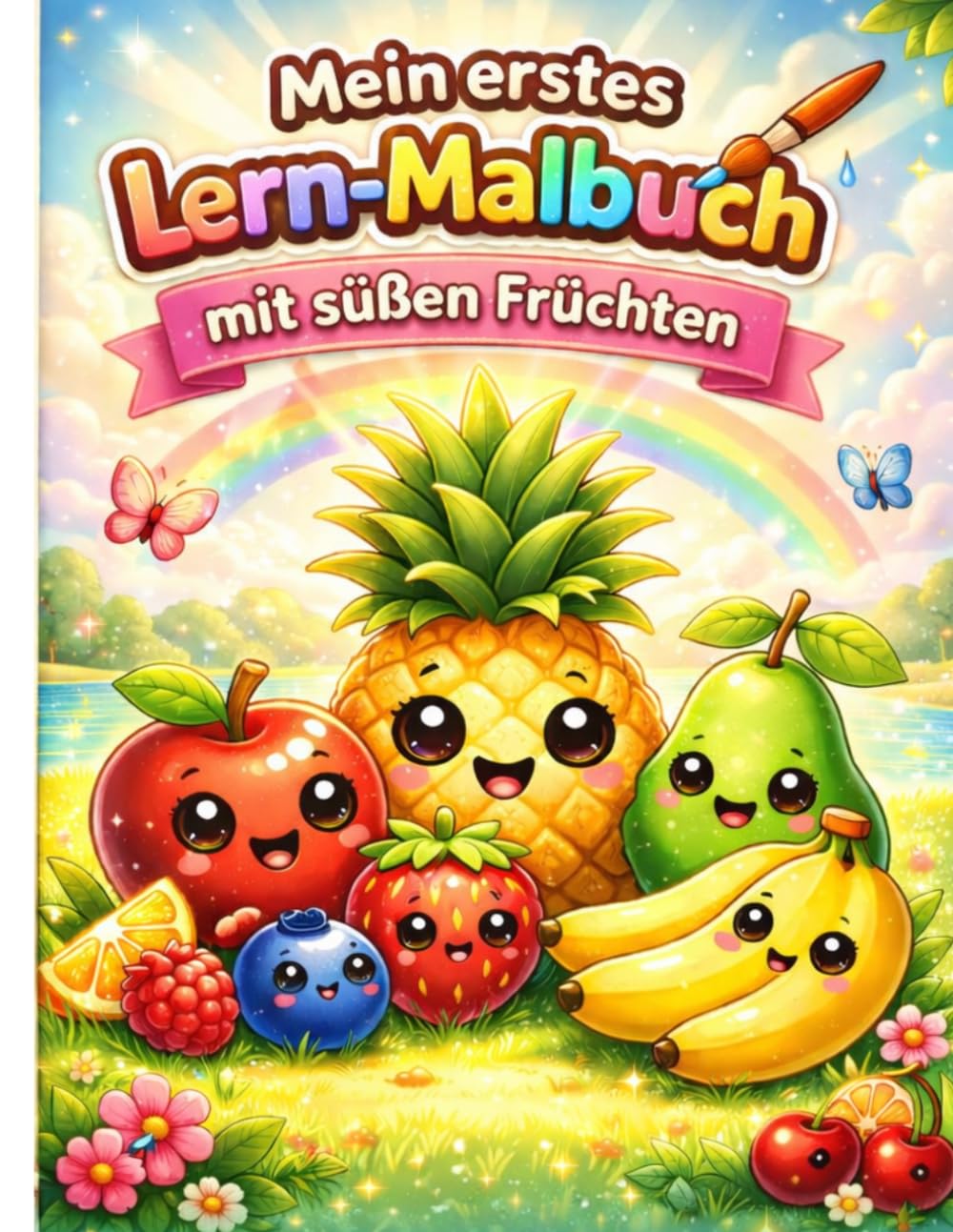 Lernmalbuch Obst für Kinder: Ausmalen & Lernen leicht gemacht