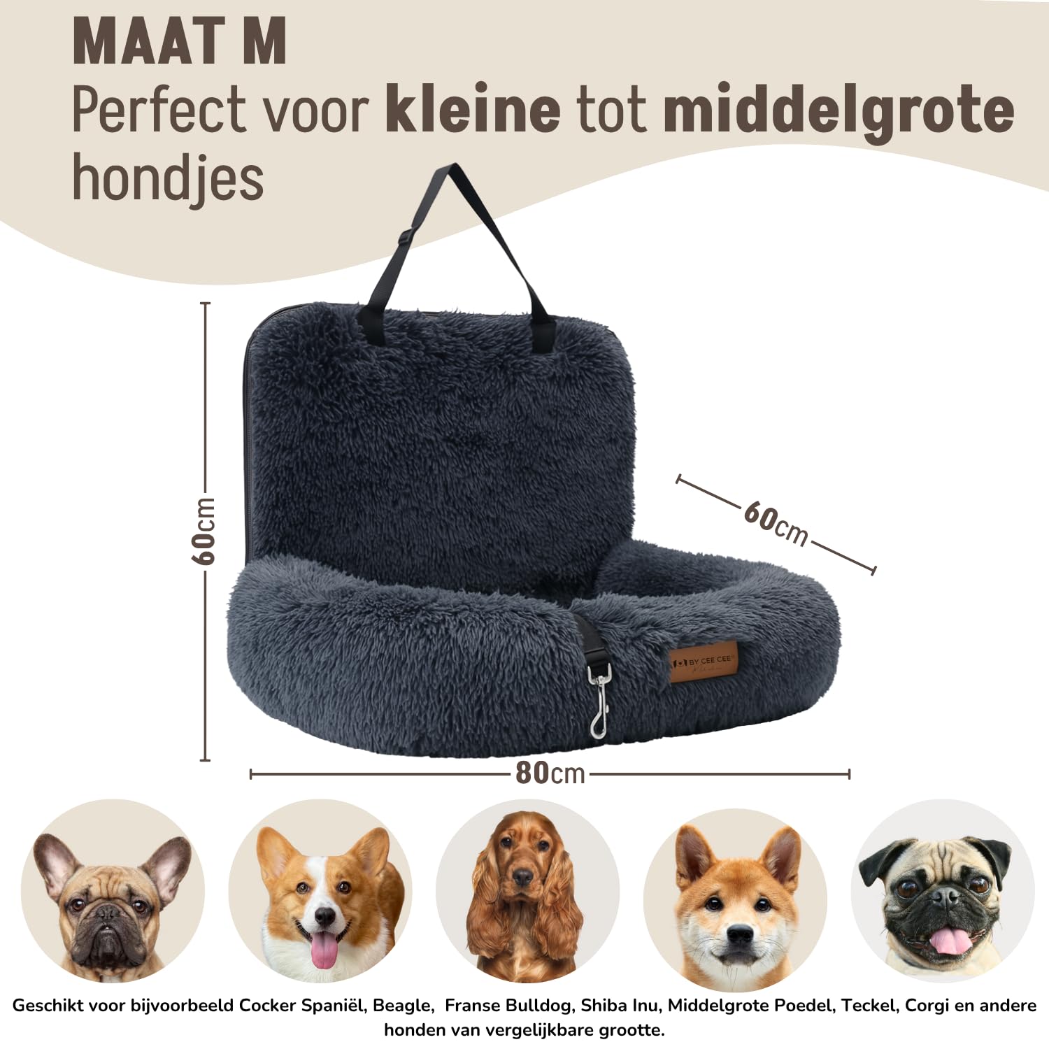 Hondenautostoel Voor Kleine Honden, Converteerbare Hondenautostoel Hondenstoel Autohondautostoel Hondenmandauto Voor Passagiersstoel Achterbank