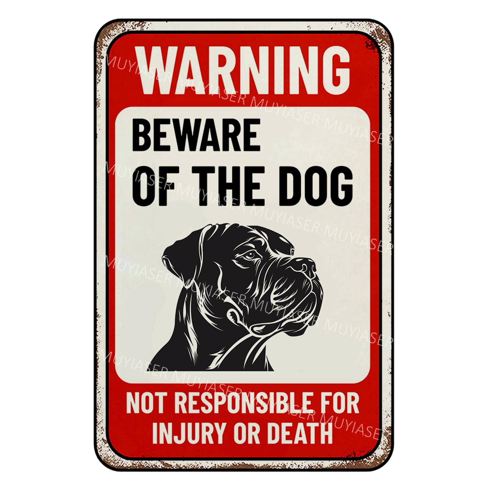 Metal Sign Beware Of Dog Sign Cane Corso Warning Sign Aluminum Metal Tin Signs Outdoor Yard Sign Warning Sign For Fence Yard Home Kitchen Farm Garden Wall Decor Metal Sign Plaque Poster 8X12 Inches