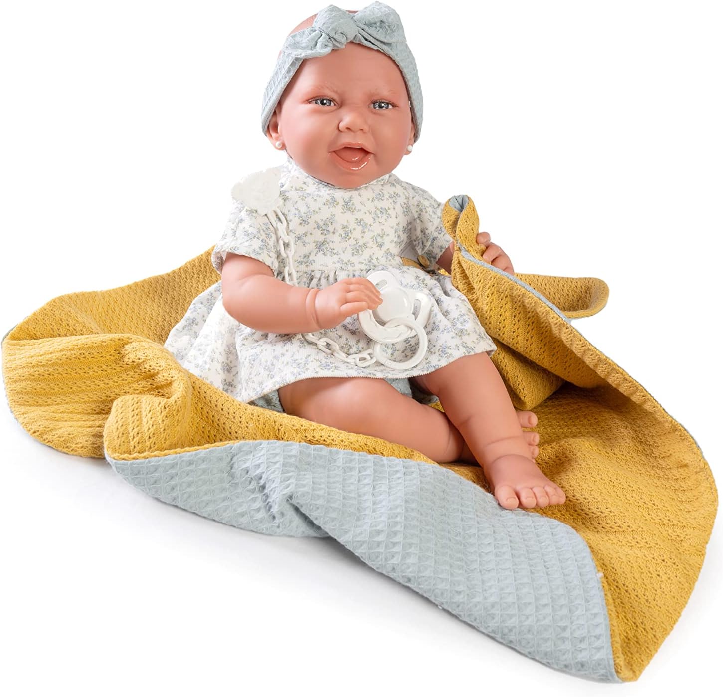 Antonio JuanMuñecas Newborn Carla with Blanket and Earrings, Multicolor (33229)