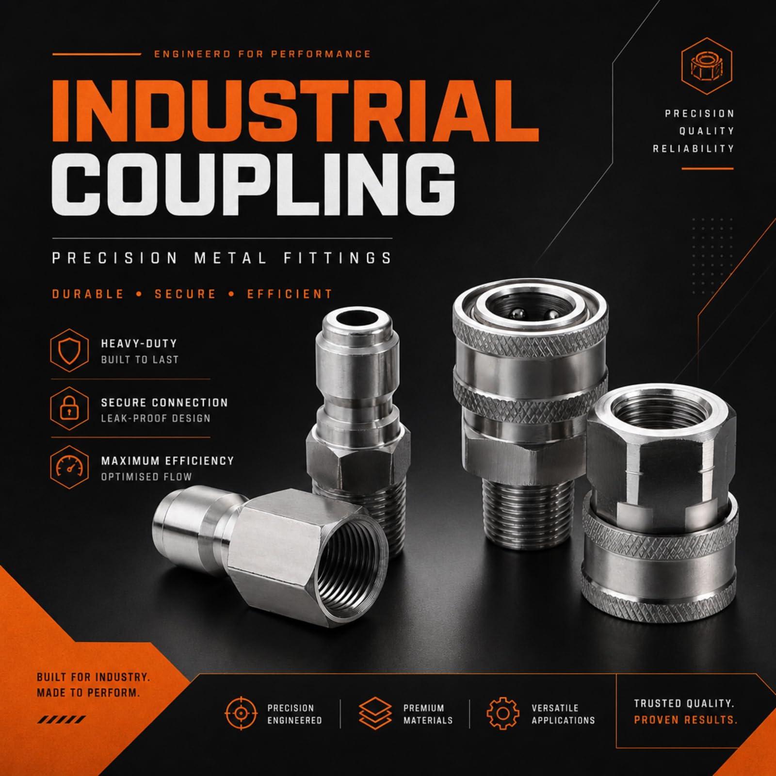 Hotop NPT - Kit di connettori rapidi per idropulitrice da 3/8" in acciaio inox maschio e femmina (6 set)