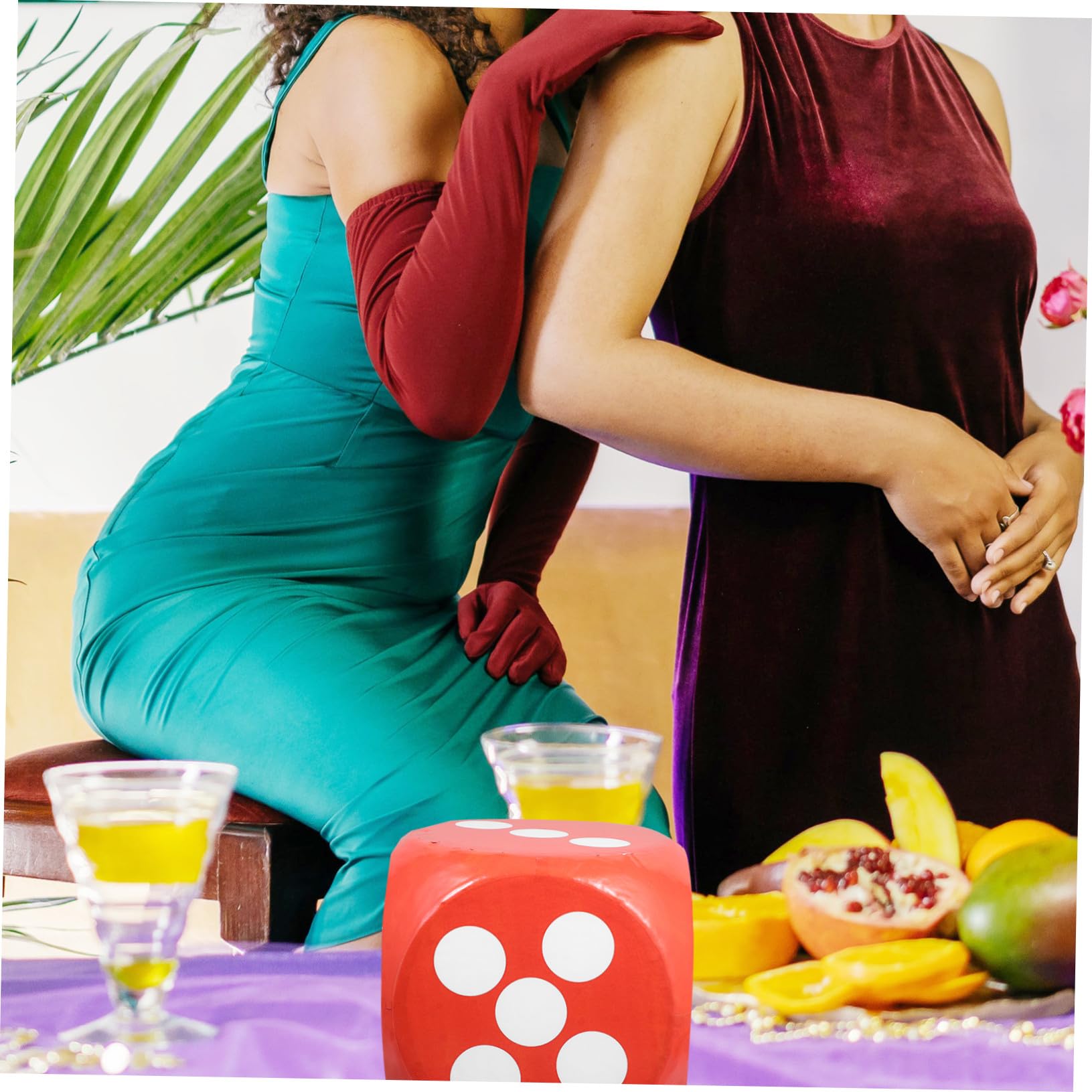 Gatuida Dados de Espuma Grandes para Juego de Fiesta, Dado de 20 Cm Naranja, Liviano y Fácil de Manejar, Accesorio para Reuniones y Entretenimiento Familiar,