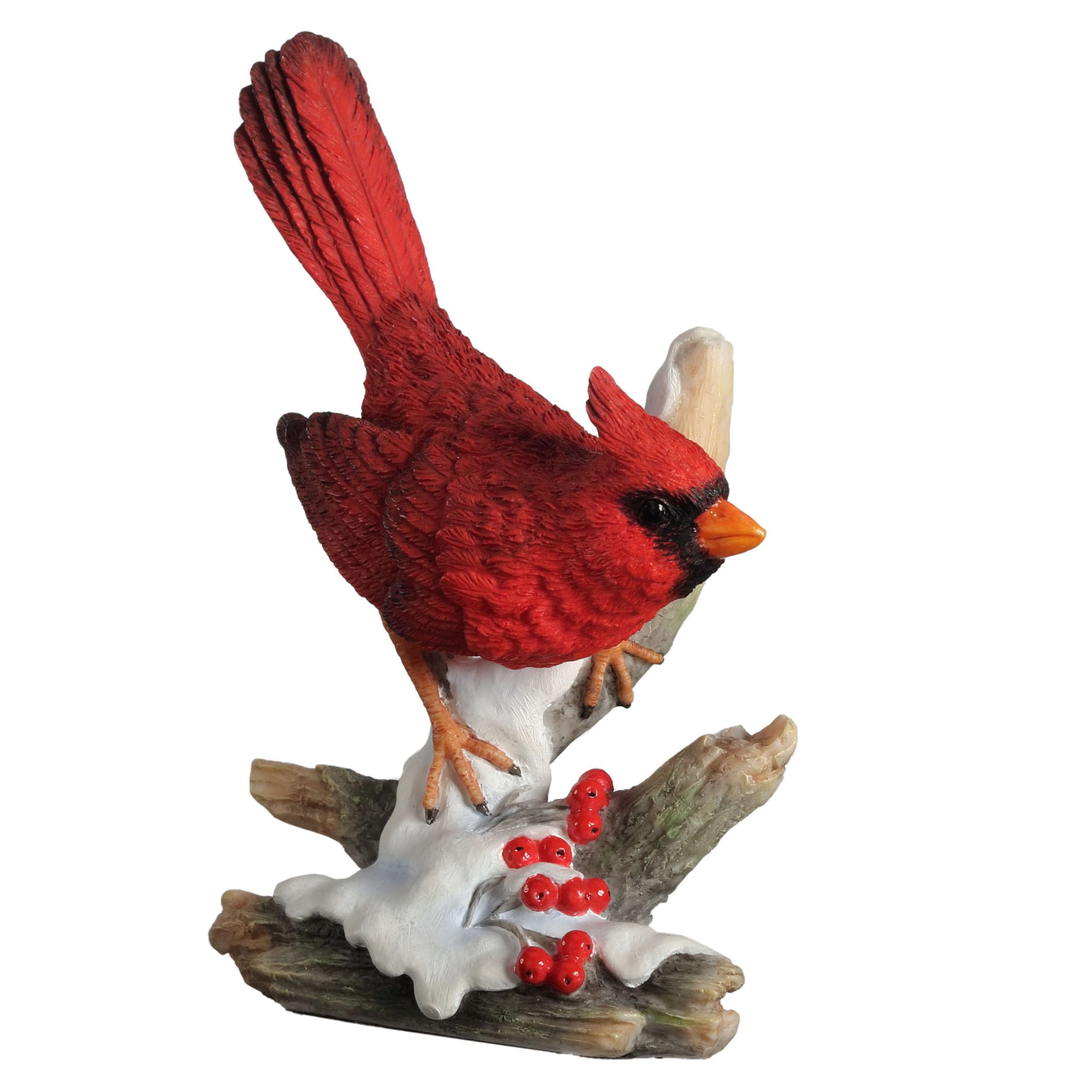 Figurine cardinal résine pour remplacer les décorations d'hiver fades et fragiles