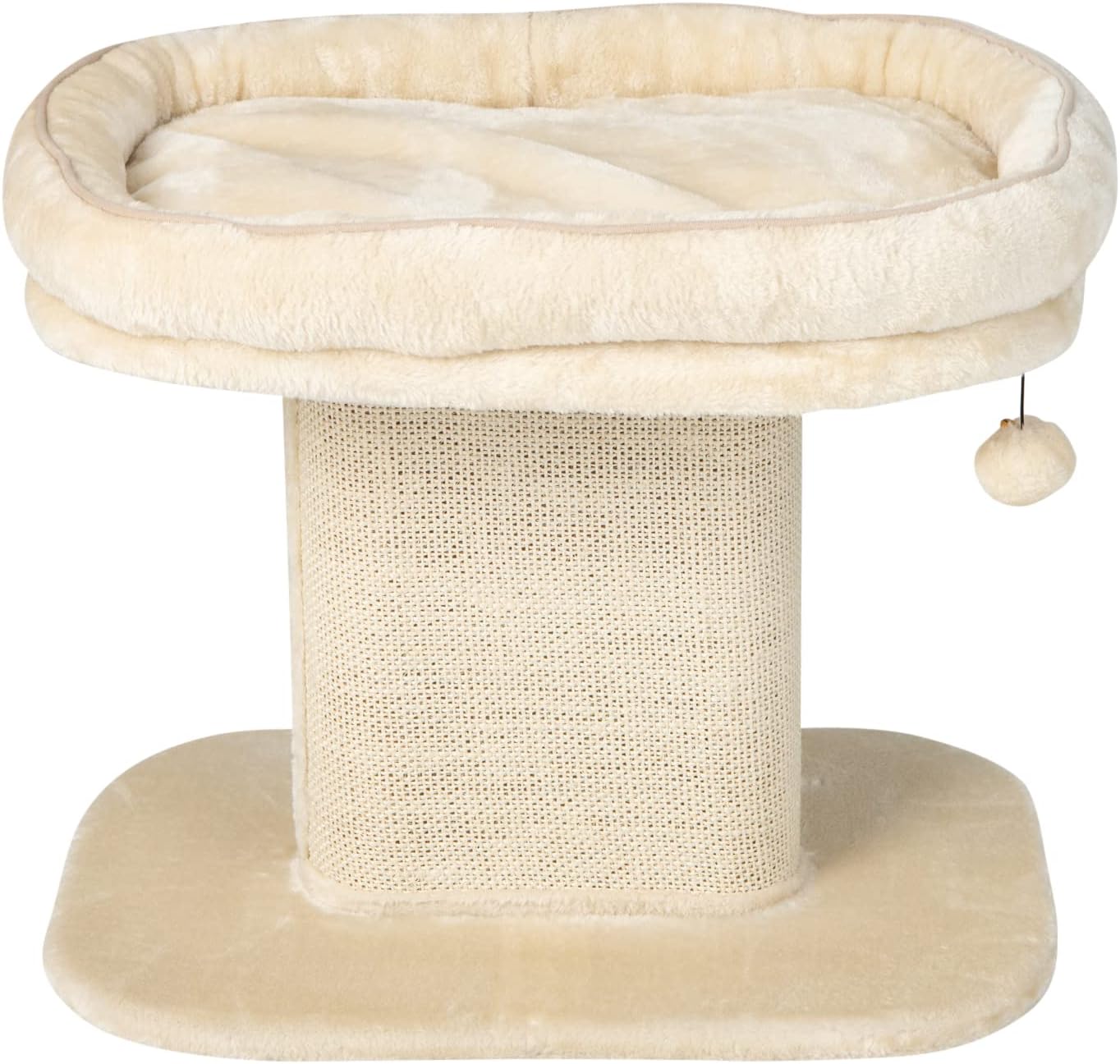 GYMAX Cat Tree for Kittens, Cat Activity Tower with Large Plush Perch