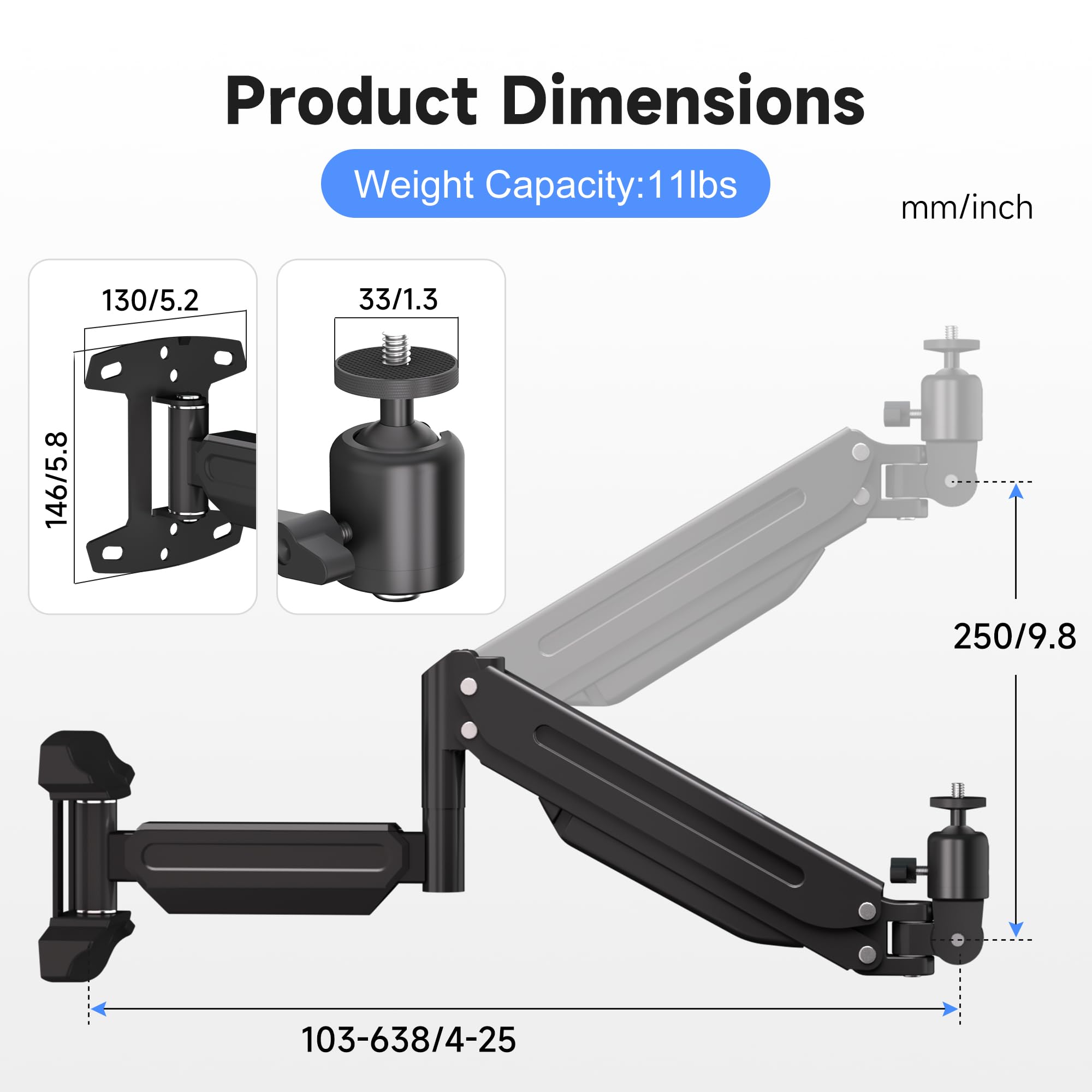 Spring For Projector Projector Mount Ceiling NB-F150PR-A 2-7Kg Gas Spring Projector Mount ...