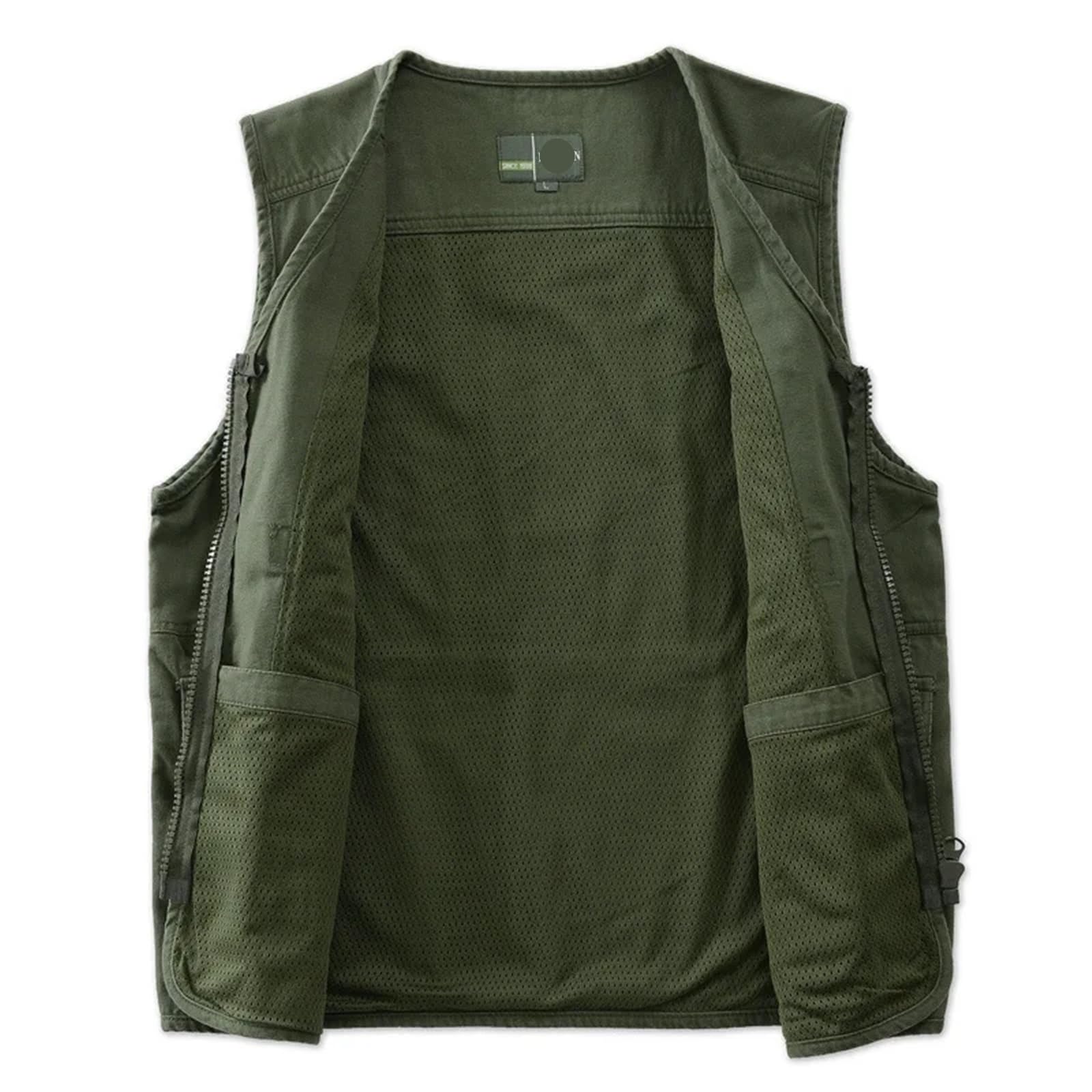 Chaleco de pesca malla secado rápido, multibolsillos, for exteriores, verano para Pesca