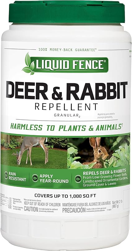 Amazon Com Liquid Fence Hg 80266 1 Deer And Rabbit Repellent Granular 2 Pounds Apply Year R 1 Gal 2 Count Patio Lawn Garden Amazon Com Liquid Fence Hg 80266 1 Deer And Rabbit Repellent Granular 2 Pounds Apply Year R 1 Gal 2 Count Patio Lawn Garden