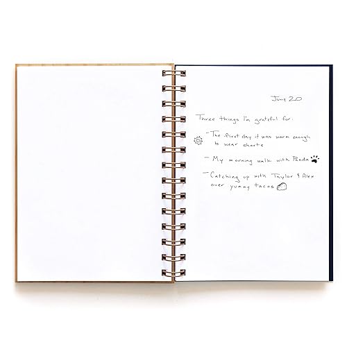 Miniatura 2 de Tidepools Sea Life Blank Writing Journal Spiral Hardcover Ocean Notebook for Mom, Dad, Small Daily Gratitude Mindfulness Diary for Women, Men, Wood