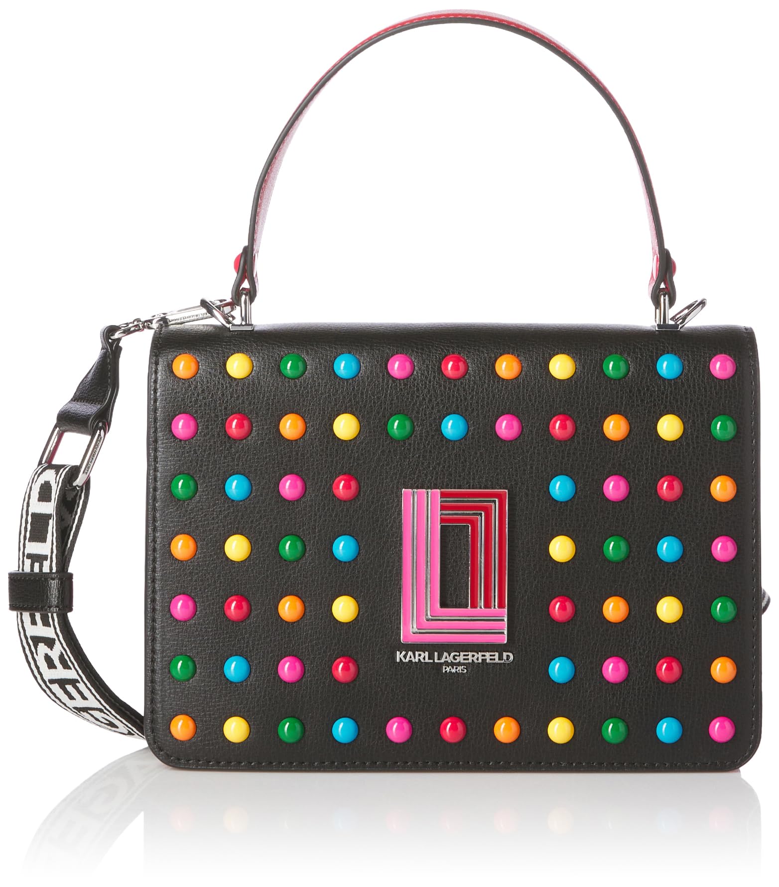 KARL LAGERFELD Women's Simone Studded Satchel Crossbody