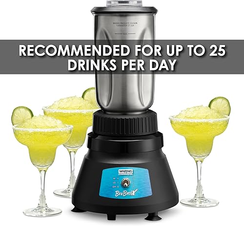 Miniatura 2 de Waring Commercial Batidora de barra para encimera, BevBasix Light Duty 12 HP con recipiente de acero inoxidable de 32 oz, fabricado en los Estados
