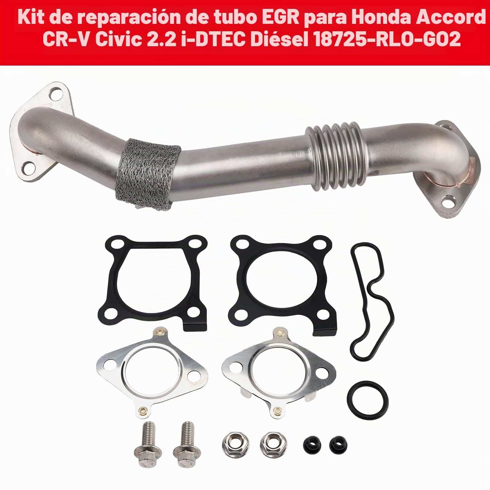 EGR Pipe Repair Kit para Honda Accord CR-V Civic 2.2 i-DTEC Diesel 18725-RL0-G02