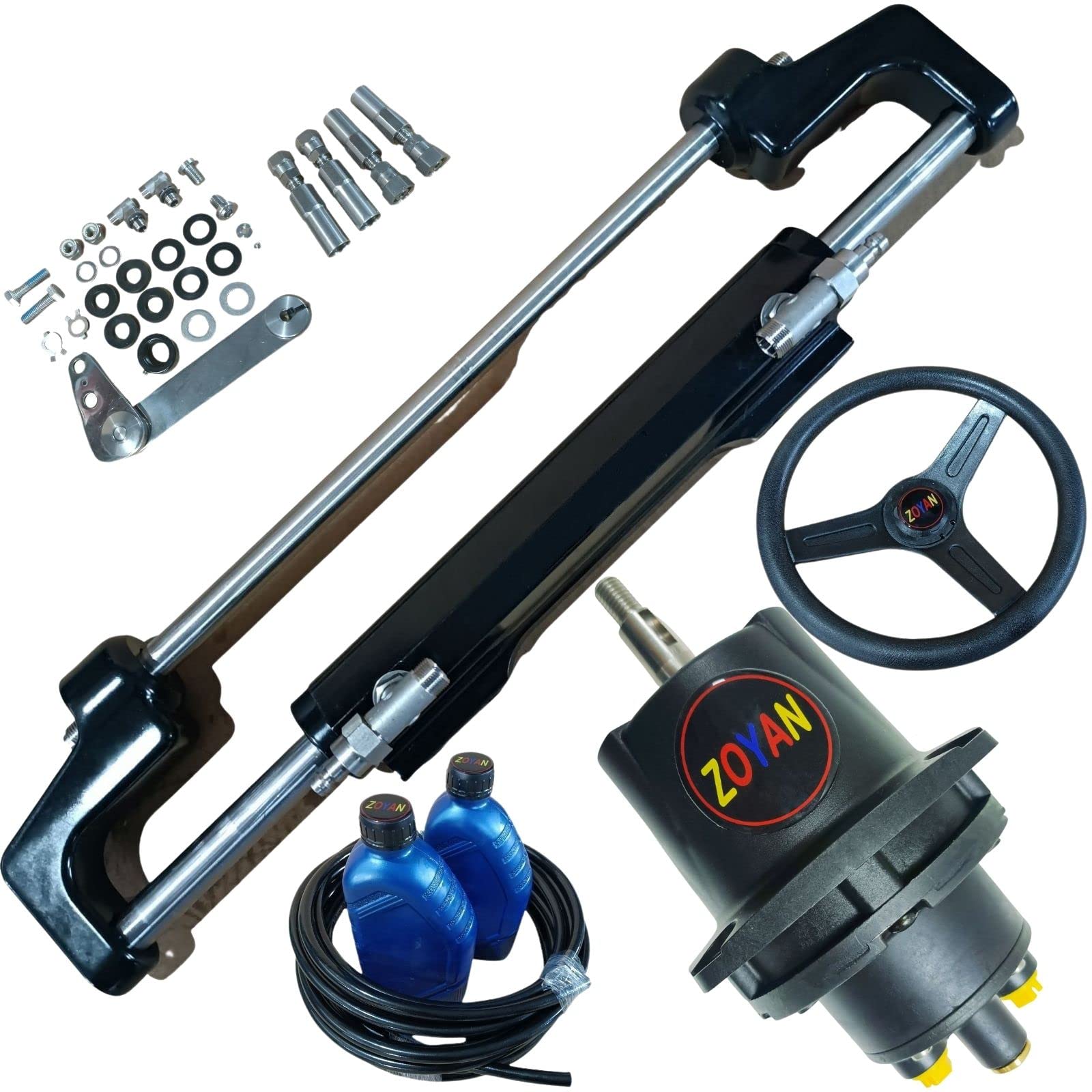 Buy ZOYAN Hydraulic Steering Kit 90HP Hydraulic Steering Kit Helm Pump