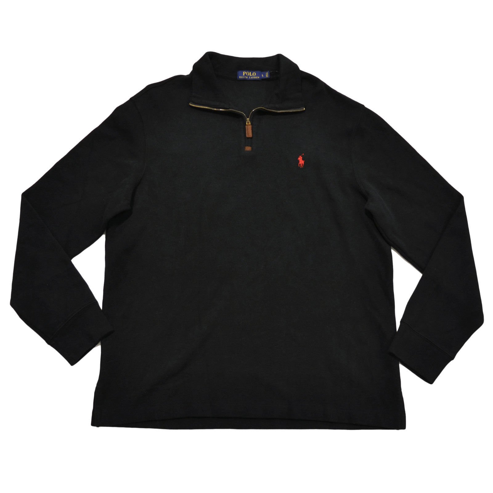 Men's FrenRib Quarter Zip Sweater (XL, Solid Black)