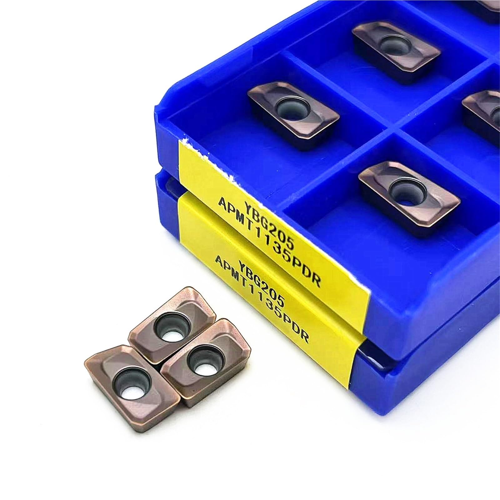 10 Uds APMT1135 YBG205 Inserto De Fresado Para Herramientas Torno Torneado Carburo Acero Inoxidable Cortador CNC