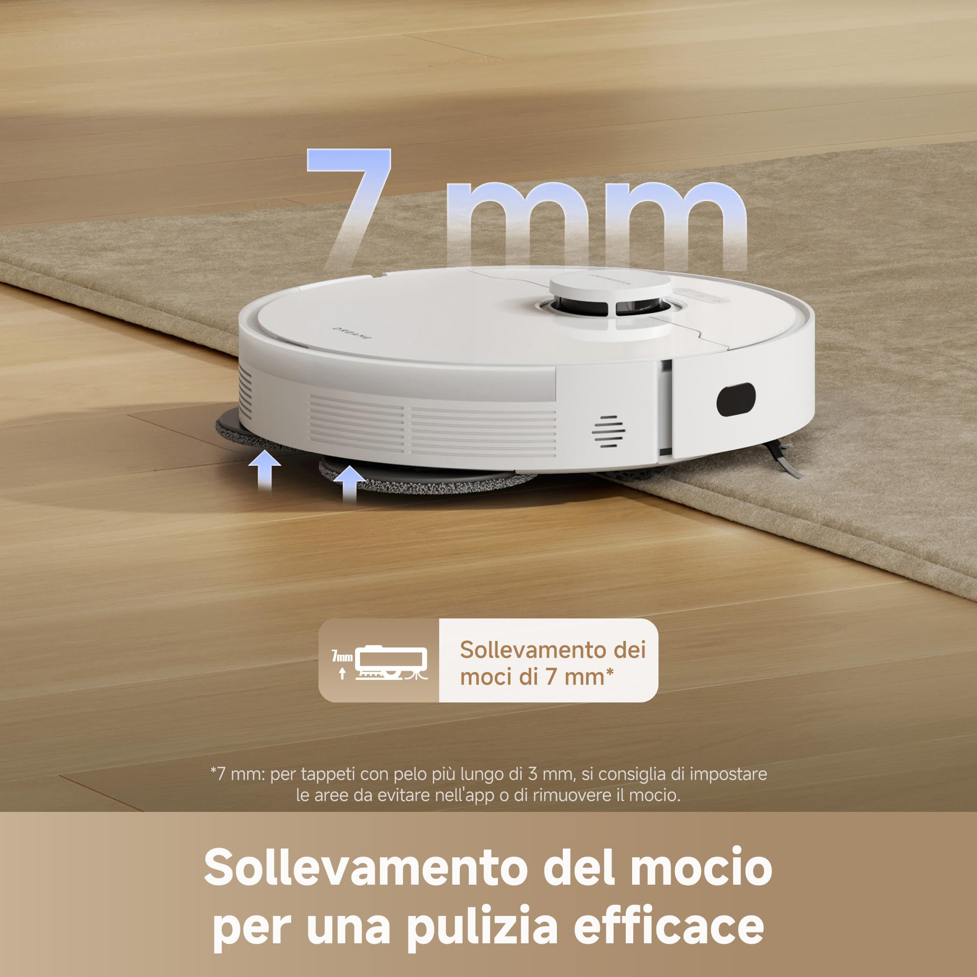 DREAME L10s Pro Gen 3 Robot Aspirapolvere e Lavapavimenti Intelligente, Aspirazione Vormax da 13.000 Pa, Sistema di Lavaggio DuoScrub, Sollevamento Automatico del Mocio di 7 mm, Batteria da 5.200 mAh