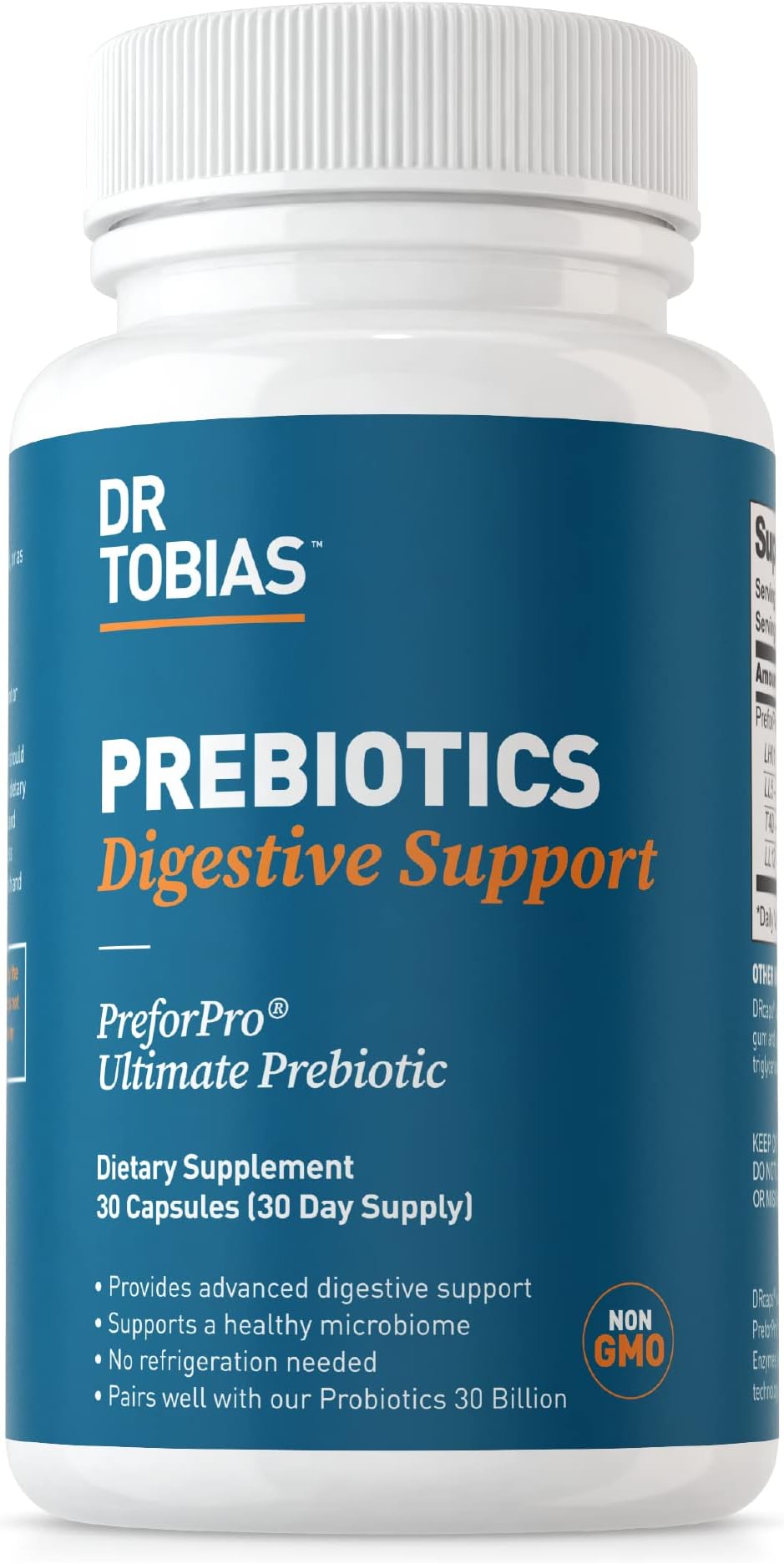 Prebiotics, Supports Digestion & Gut Health, Feed Good Probiotic Bacteria, Boost Gut Immune Function, Vegan & Non-GMO Gut Health Supplements for Men and Women, 30 Capsules, 30 Servings