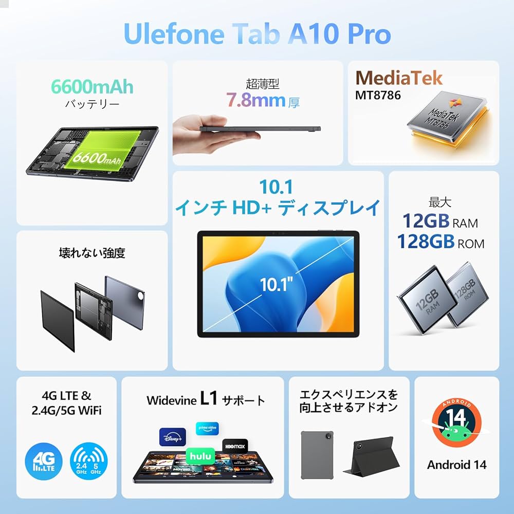 Amazon.co.jp: 【通信できる4G LTE対応 SIMフリータブレット】Ulefone