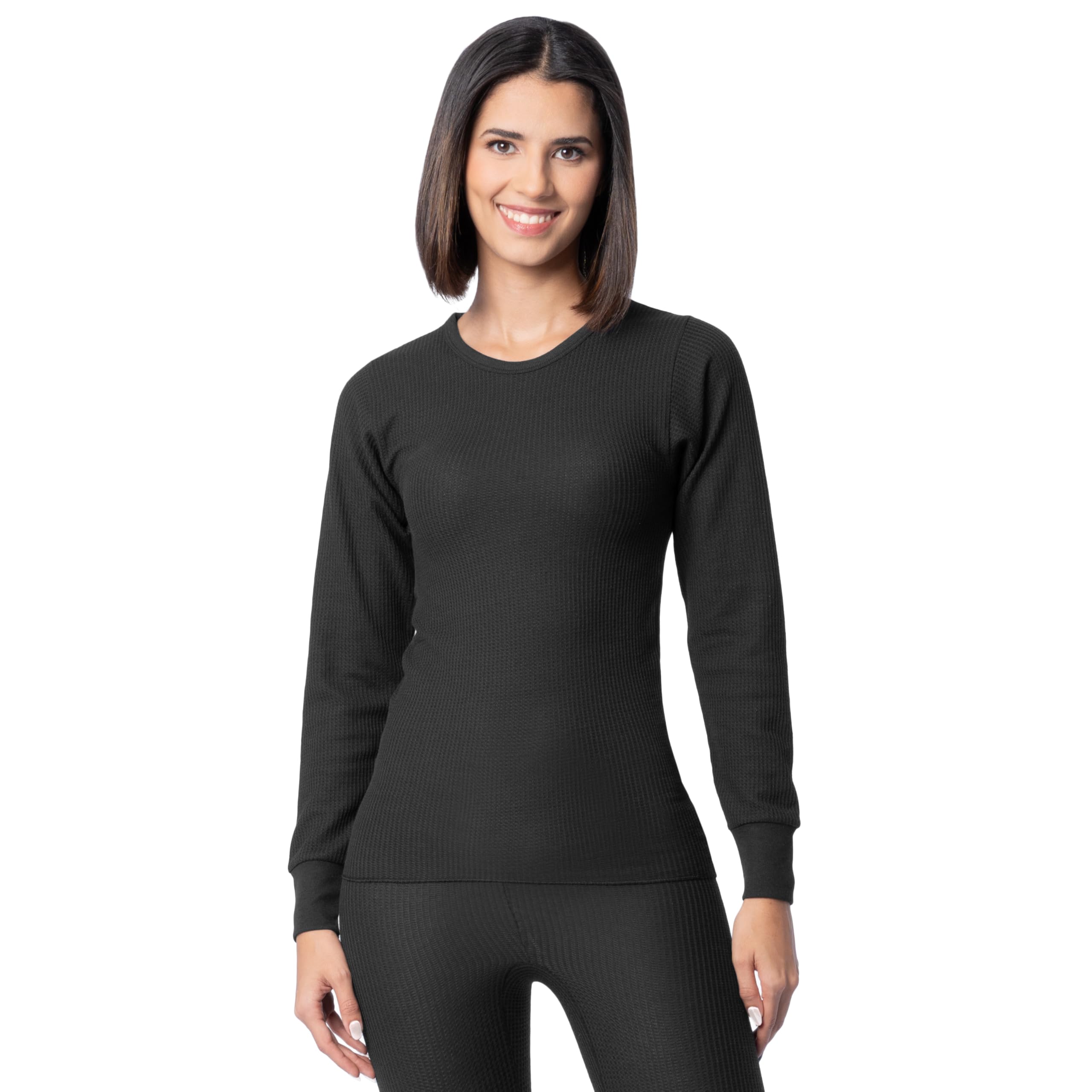Indera Women's Traditional Long Johns Thermal Long-Sleeve Crew Top