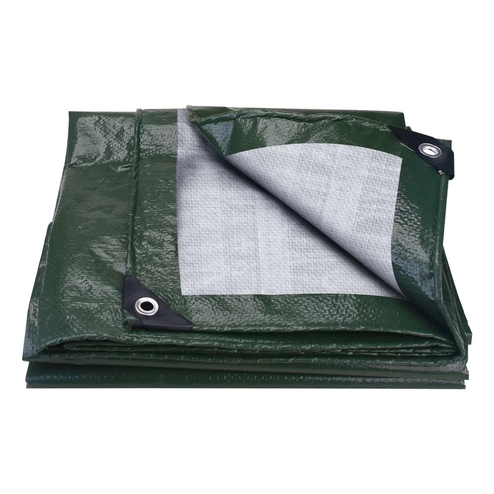 Camping tarpaulin, Thick Tarp Multicolor Multiple Sizes Grommets Camping(Green,3 * 3.0M)