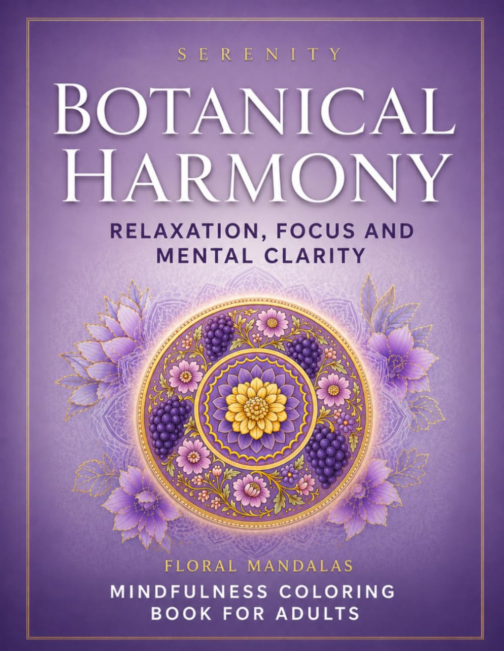 Serenity: Botanical Harmony – Color Therapy for the Modern Mind: A Mindfulness Experience | Mindful Mandala Coloring Book for Adults | Relaxing Flower Patterns for Stress Relief, Focus, and Inner Calm