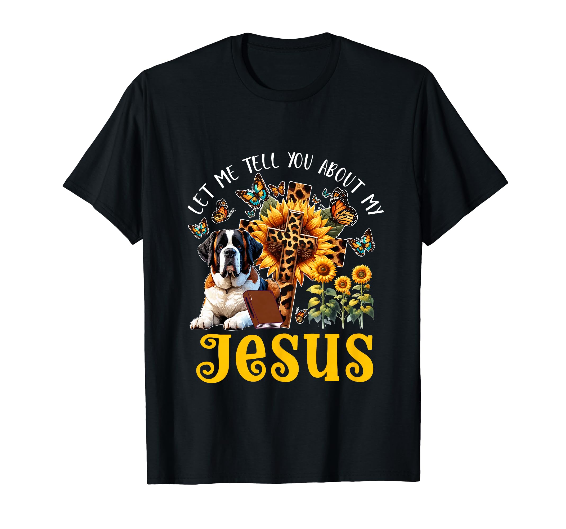 Dog Vacations CostumeTell About Jesus Costume St. Bernard Cute Christian Cross T-Shirt