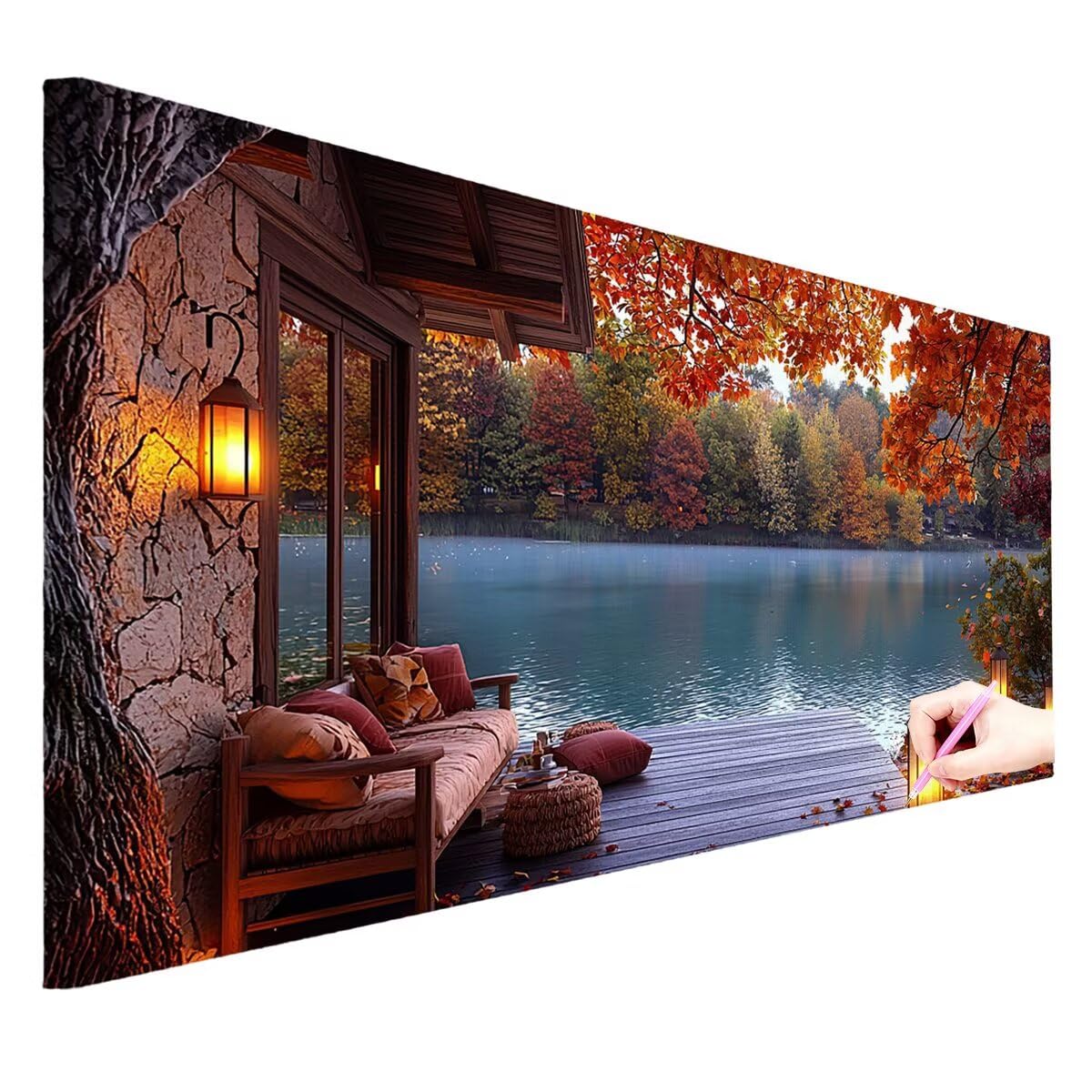 Diamond Painting Herbst, Diamond Painting Erwachsene Groß 140x70cm -0402