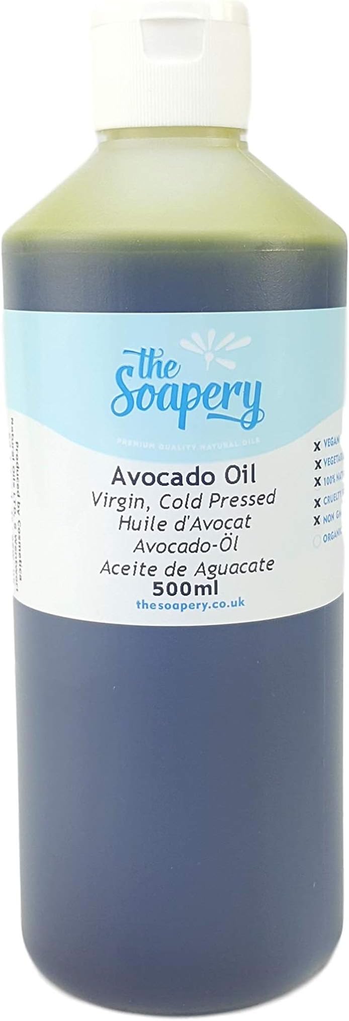 Avocado Oil - Virgin - 500ml - Cold Pressed 100% Pure