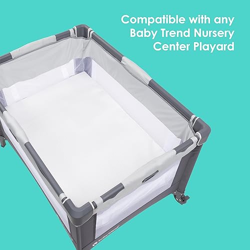 Miniatura 4 de Baby Trend Sábanas bajeras para corrales Baby Trend Nursery Center, Dash Grey