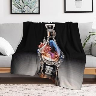 Ultra-Soft Micro Fleece Blanket Perfume Bottle Throw Blanket Lightweight Flannel Fuzzy Blanket Soft Cozy Air Conditioning Quilt Warm Throw Blanket All Seasons for Bed Couch Living Room Sofa 30"x40"