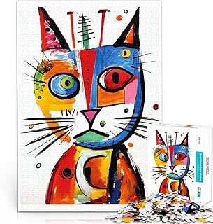 Comprar Rompecabezas de 1000 Piezas para Adolescentes Gato Picasso 03 Reducción del estrés Interesante Regalos de cumpleaños, Regalos, Arte Mural 38x26cm