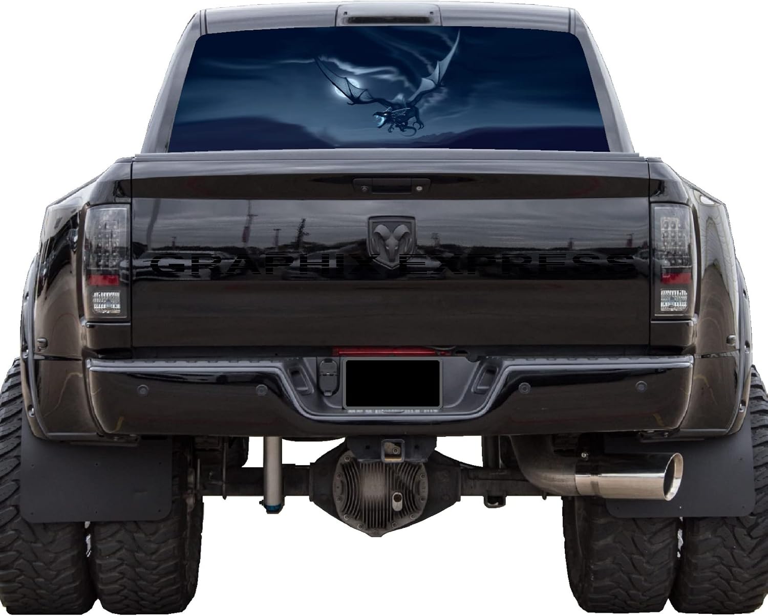 Amazon.com - GRAPHIX EXPRESS Truck Back Window Graphics (P15 Dragon ...