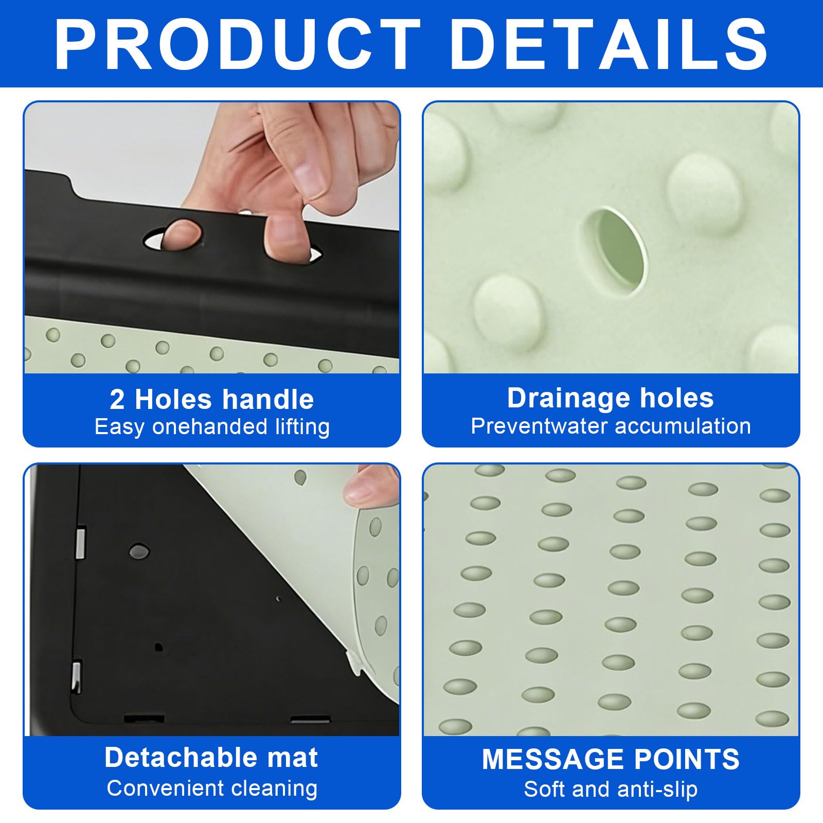 rutschfest Halbstufe, Nachleuchtende Trittstufe, Trittstufe Indoor & Outdoor bis 200 kg, 3-Stufig Höhenverstellbarer, Tragbare Steighilfe & Einstiegshilfe Tritthocker, für Bett, Treppe