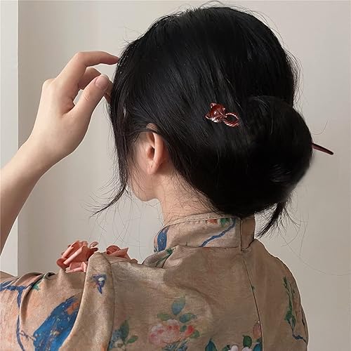 Miniatura 4 de Palillo de madera para cabello largo hecho a mano con flores talladas de madera para mujeres y niñas, regalos hechos a mano, accesorios para el