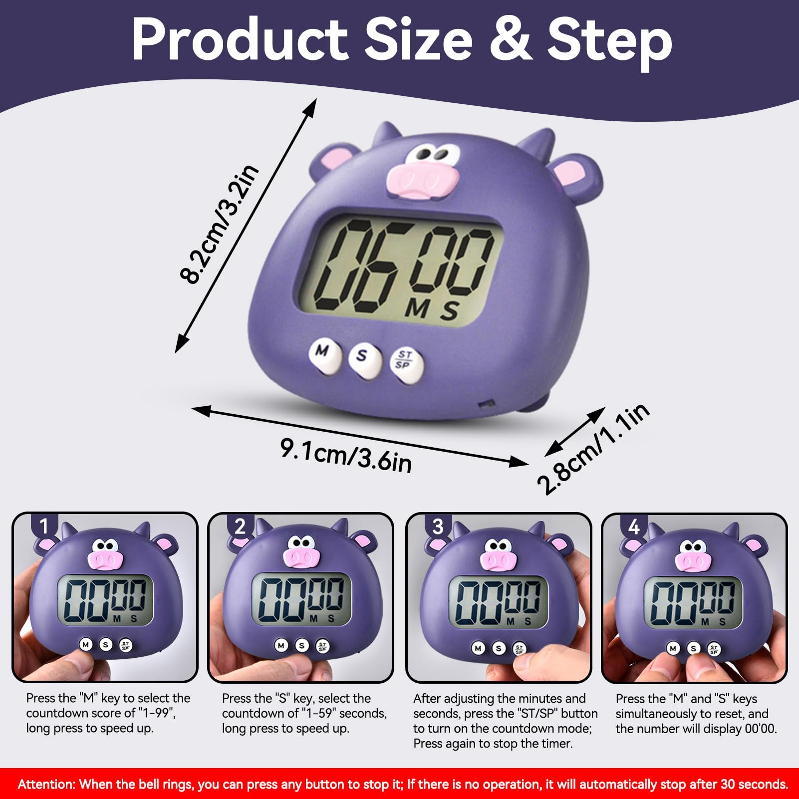 Leuke Cartoon Dieren Digitale Timers, Countdown Timer Kid Timers Lcd