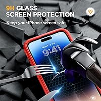 Vista 1202 de Miracase - Funda magnética para iPhone 13 Pro Max de 6.7 pulgadas (compatible con MagSafe), transparente, completo, protector de pantalla de vidrio
