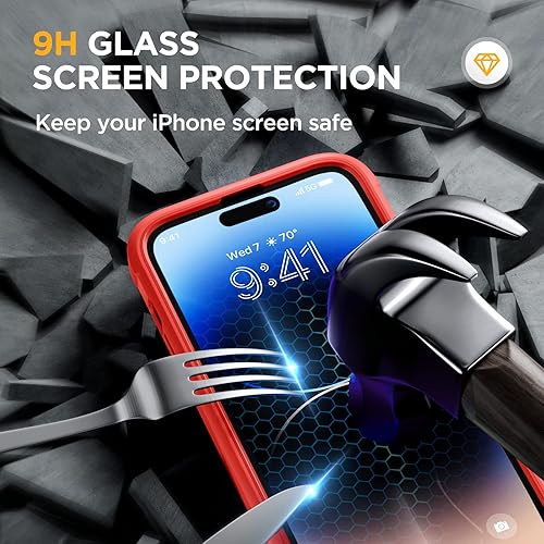 Miniatura 496 de Miracase Glass Series - Funda para iPhone 11 de 6.1 pulgadas, funda resistente de cuerpo completo mejorado con protector de pantalla de vidrio Negro