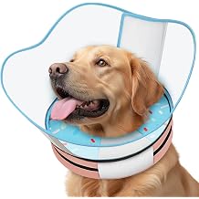 Supet Raised Sponge Dog Cone Collar Alternative After Surgery, Soft Dog Cone for Small Medium Large Dogs to Stop Licking, Pet Neck Donut Collar After Surgery