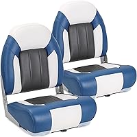 Vista 7 de Asiento plegable para barco Deluxe con respaldo alto marino, tornillos de acero inoxidable incluidos