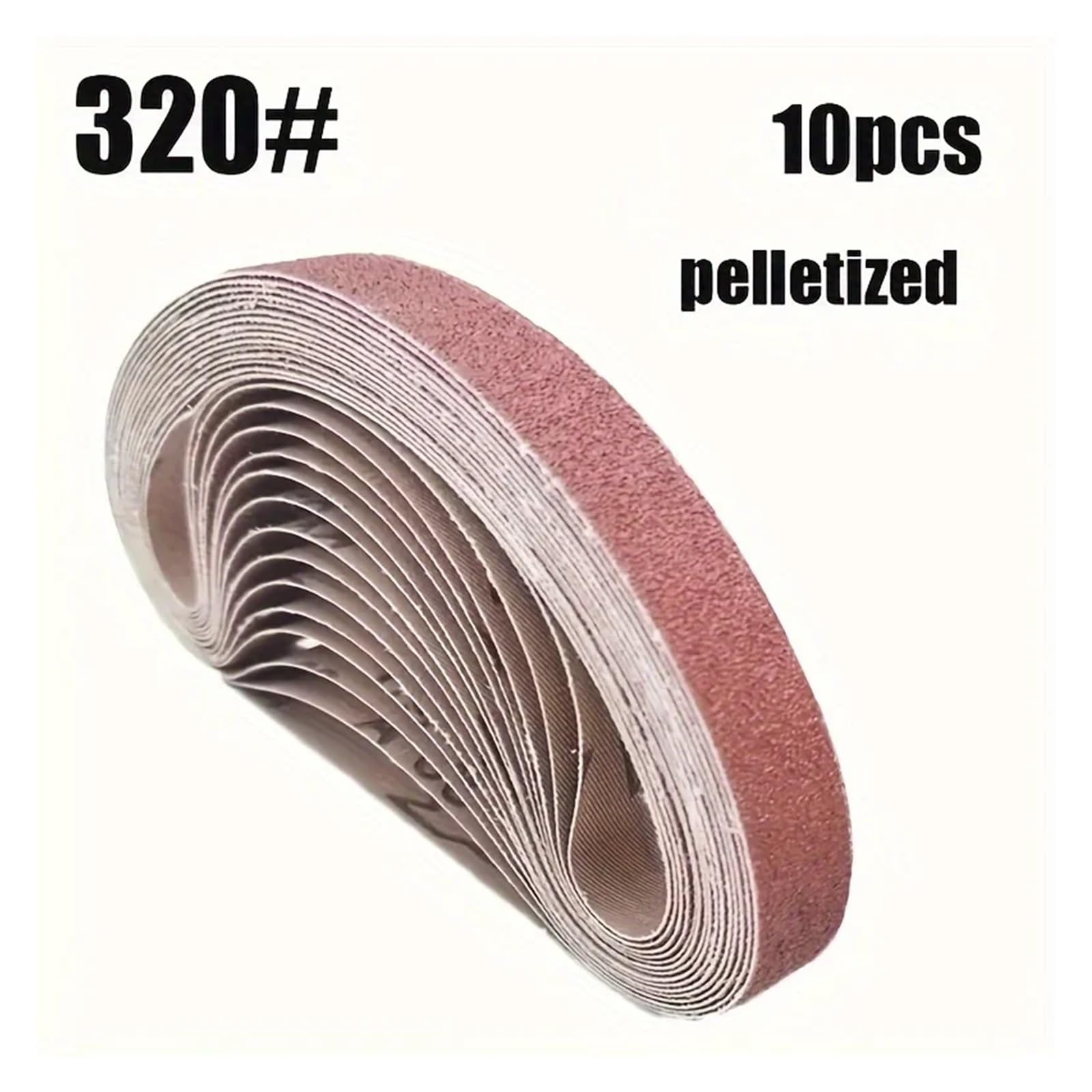 Rotolo di carta vetrata, Confezione da 10 pezzi 520x20mm Grana 60/100/240/320/800 legno metallo(10Pcs 320Grits)