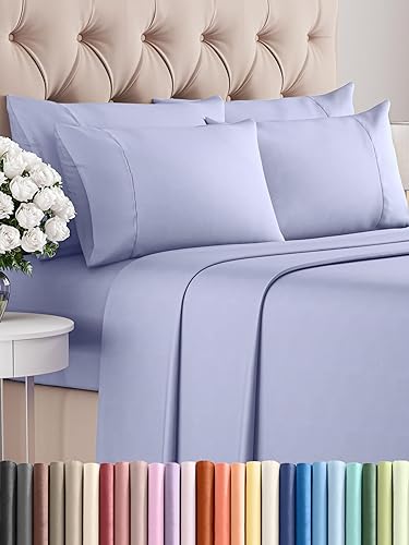 Vista 1317 de Juego de sábanas Cal King de 6 piezas, sábanas transpirables y refrescantes, sábanas de hotel, ropa de cama con bolsillos profundos y ajuste fácil
