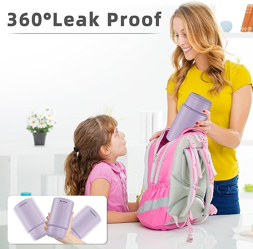 Miniatura 3 de Contenedor de alimentos aislado de 18 onzas con cuchara y bolsa aislada, termo de sopa para alimentos calientes, retención de calor de 10 horas,