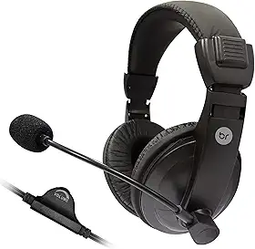 Bright 0507, Fone de Ouvido com Microfone, Cabo 2M, preto