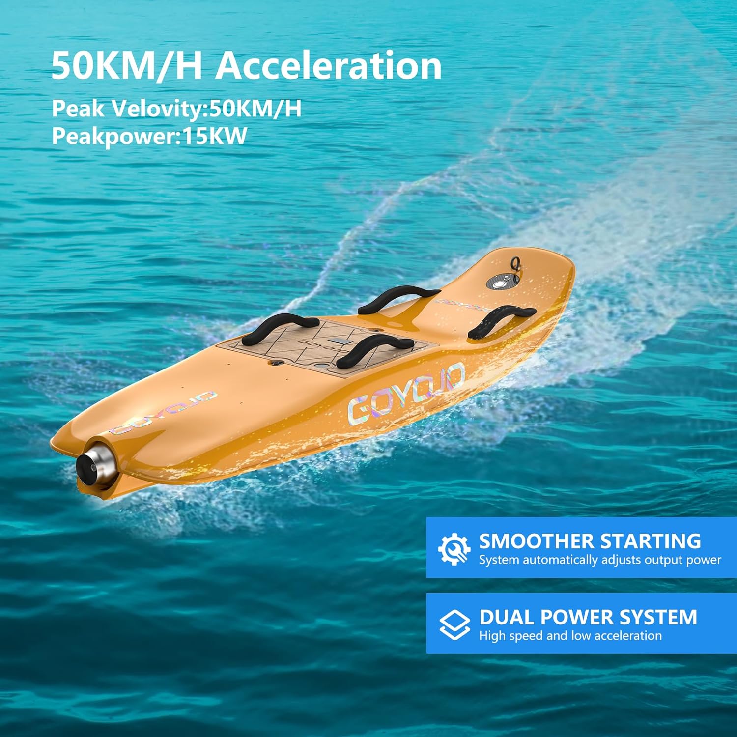 Electric Surfboard, 10/12/15 KW High Speed Water Jet Surfboard, Maximum Speed of 55/65 KM/h, for Outdoor Water Sports Adults/Ocean Surfing Equipment