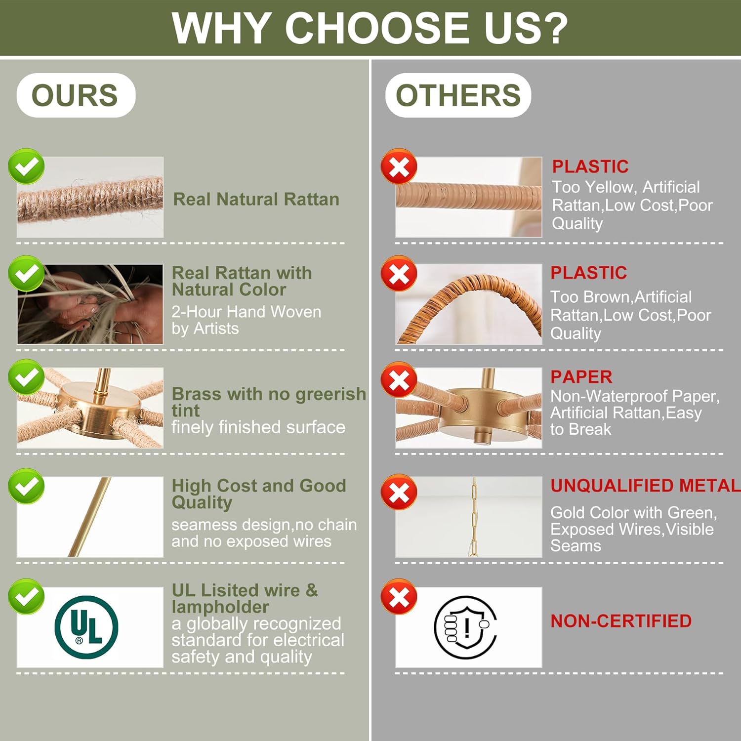 Boho Chandelier,39 Inch Rattan Pendant lights Kitchen Island,Living Room Dinning Room Light Fixture for Ceiling,Large Height Adjustable Farmhouse Chandeliers for Dinning room,Living room,Bedroom,Gold