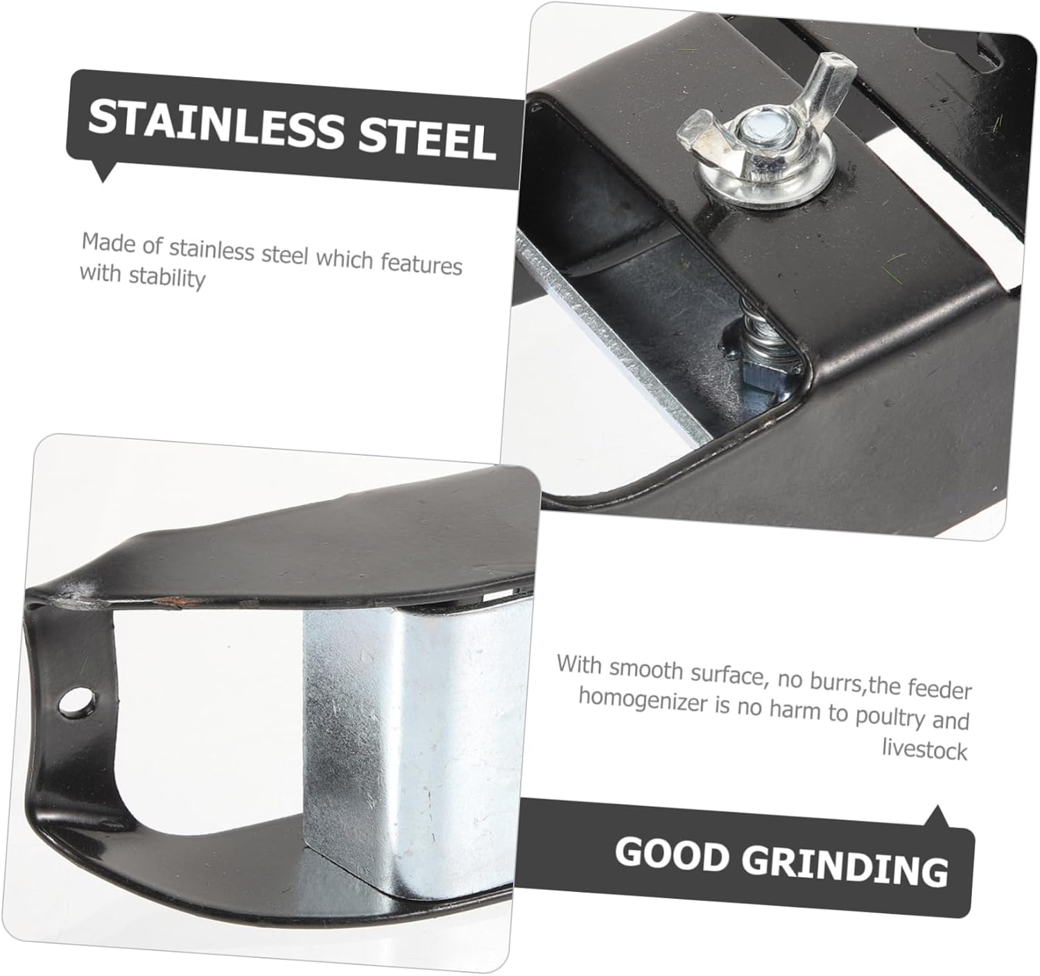 Mikikit 1 Set Automatic Poultry Feeder Homogenizer Stainless Steel Chicken Feed Mixer for Pigeons Geese Quail Convenient Feed Homogenization Tool for Farms and Poultry Care