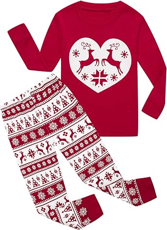 Little bety Cotton Pjs Boys Christmas Pajamas Toddler Boys Holiday Long Sleeve Pjs Sets 18Months-18years