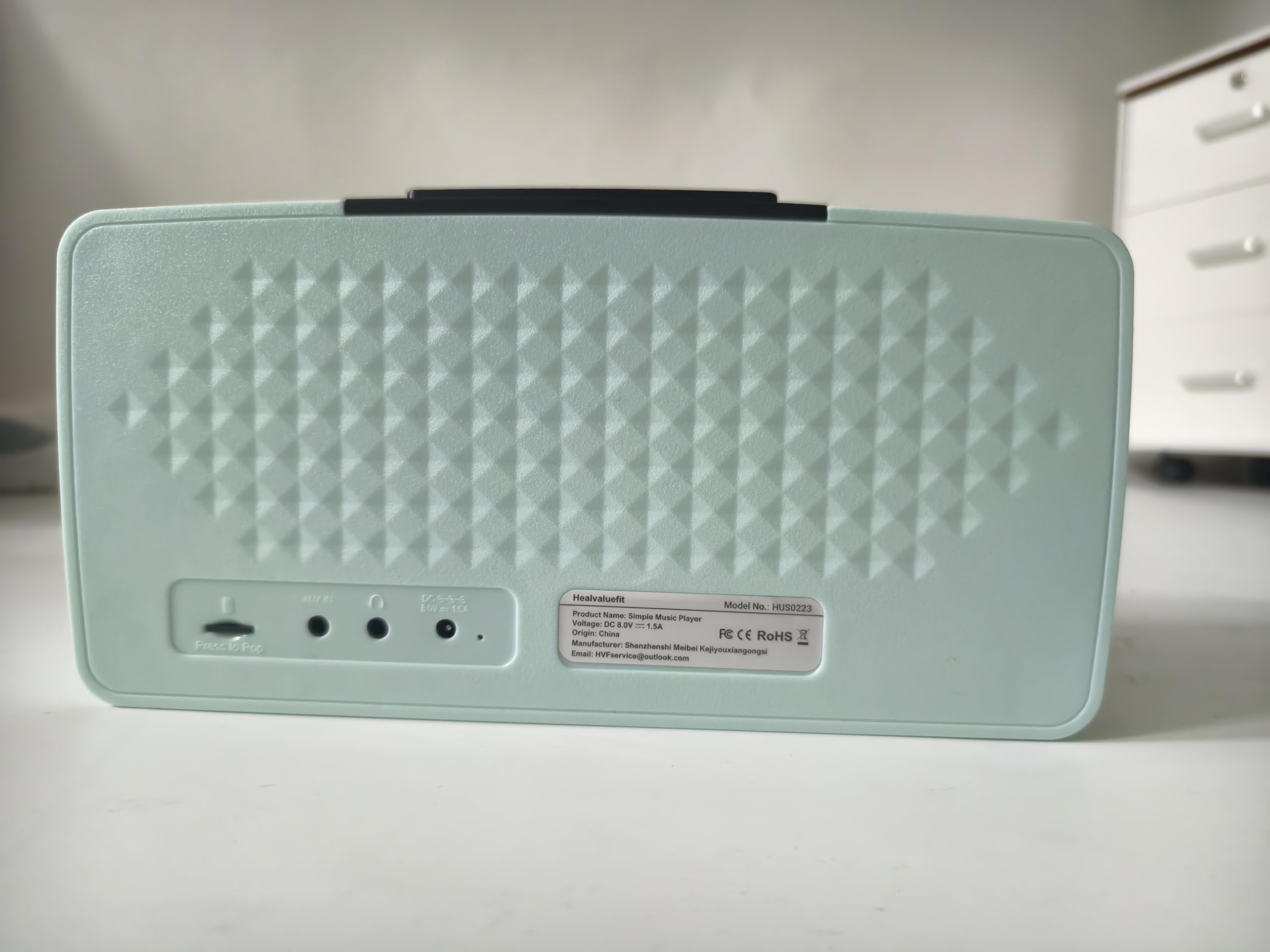 Große-Tasten 32GB Einfache Musik-Player für ältere Menschen(Grauweiß) | Einfacher Hörbuch-Player mit TF-Karte & Kartenleser für Demenz, Alzheimer, Sehbehinderte, Low Vision Patienten