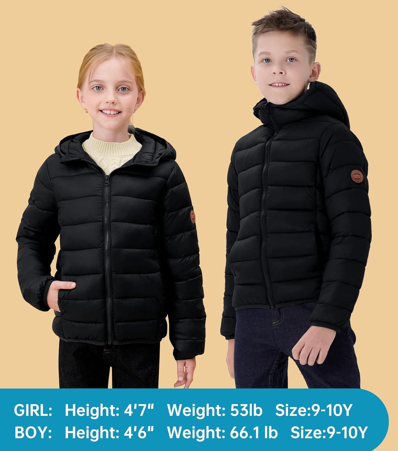 SOLOCOTE Kids Winter Puffer Jacket - Lightweight Packable Quilt Water-Resistant Hooded Jackets for Girls and Boys - Image 3