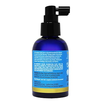 PURA D'OR Hair Thinning Therapy Energizing Scalp Serum 4oz w/Copper Tripeptide, Biotin, Caffeine, Plant Stem Cell, Catalase & DHT Balance, Rosemary Green Tea Leaf Extract, All Hair Types, Men Women | Stronger-Looking Roots, Clinically Tested, Caffeine, Peptides, Rosemary, Green Tea, Daily Care, Sulfate-Free, Men & Women